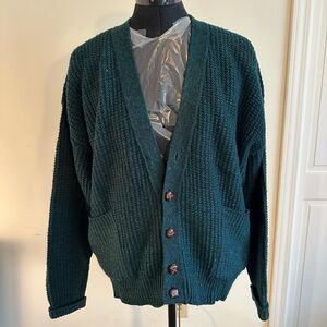 Teal Cardigan Sweater size XL